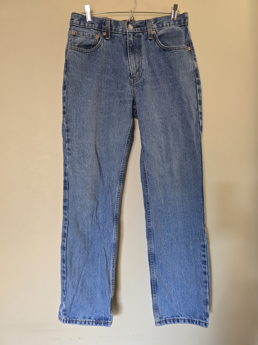 Levi's 516 Straight Leg Jeans W33 L32 Medium Wash Blue Denim 100% Cotton